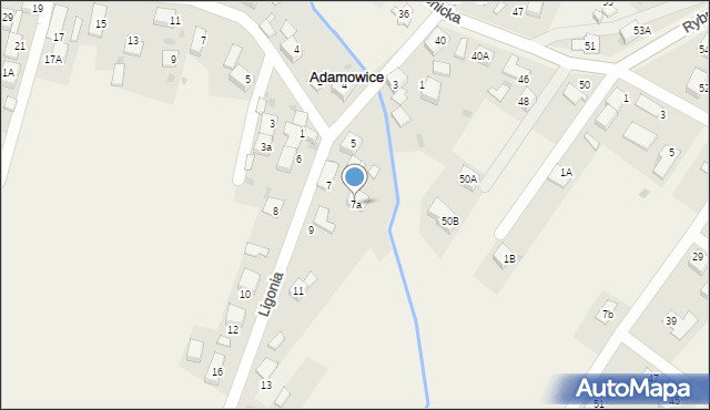 Adamowice, Ligonia, 7a, mapa Adamowice