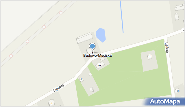 Badowo-Mściska, Lipowa, 9, mapa Badowo-Mściska