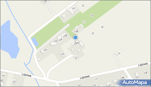 Bąkówka, Lipowa, 12A, mapa Bąkówka