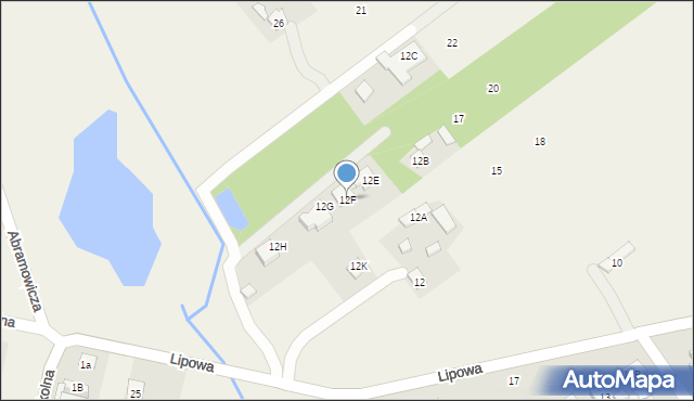 Bąkówka, Lipowa, 12F, mapa Bąkówka