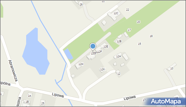 Bąkówka, Lipowa, 12G, mapa Bąkówka