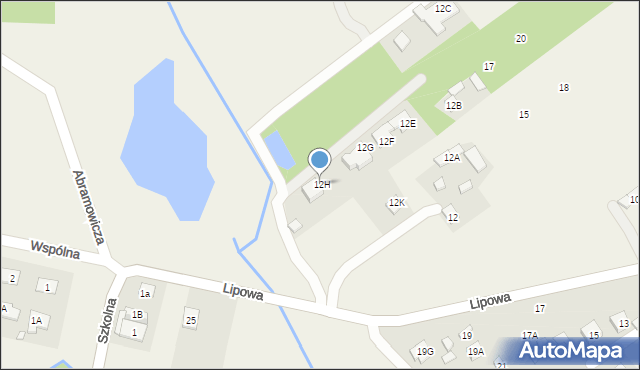 Bąkówka, Lipowa, 12H, mapa Bąkówka