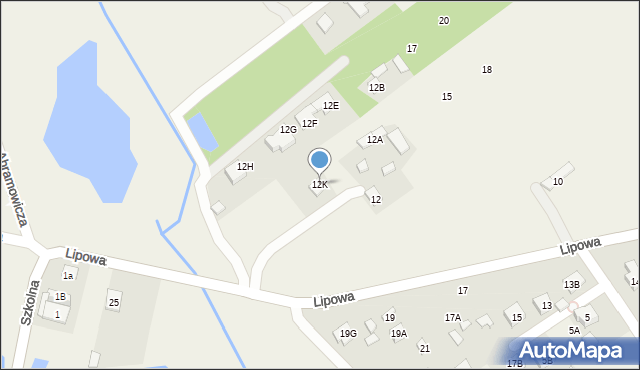 Bąkówka, Lipowa, 12K, mapa Bąkówka
