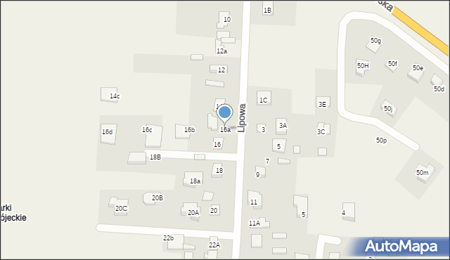 Baniocha, Lipowa, 16a, mapa Baniocha