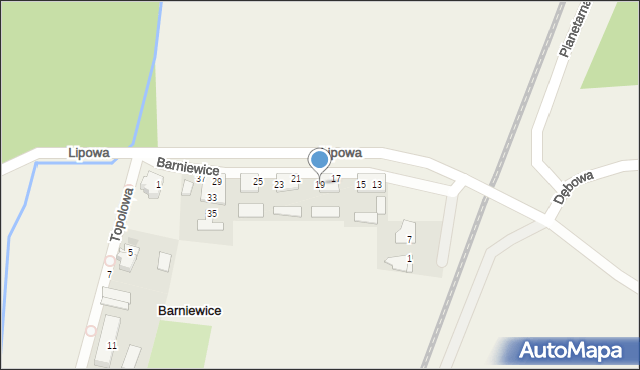 Barniewice, Lipowa, 19, mapa Barniewice