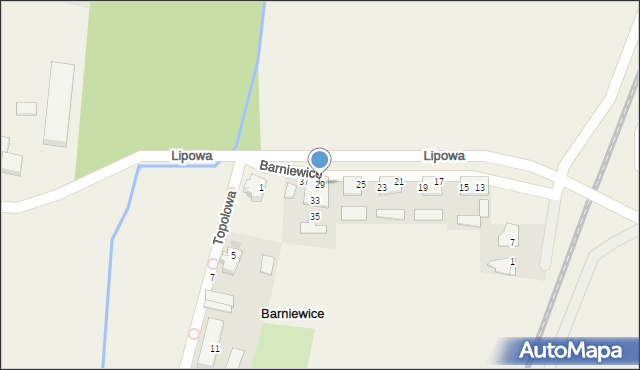 Barniewice, Lipowa, 29, mapa Barniewice