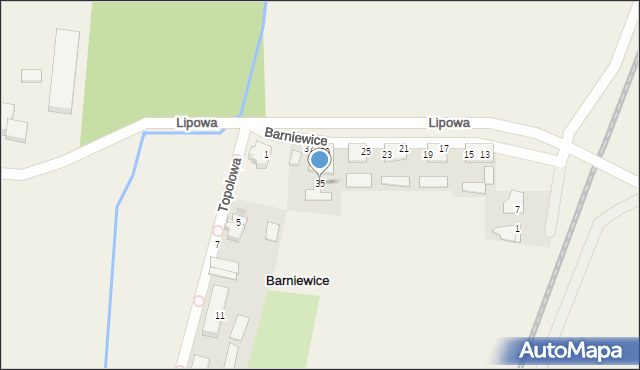 Barniewice, Lipowa, 35, mapa Barniewice