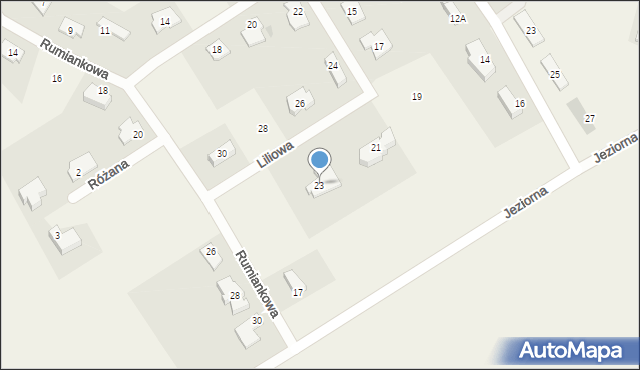 Bartąg, Liliowa, 23, mapa Bartąg