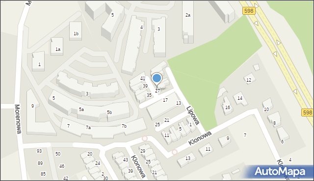 Bartąg, Lipowa, 27, mapa Bartąg