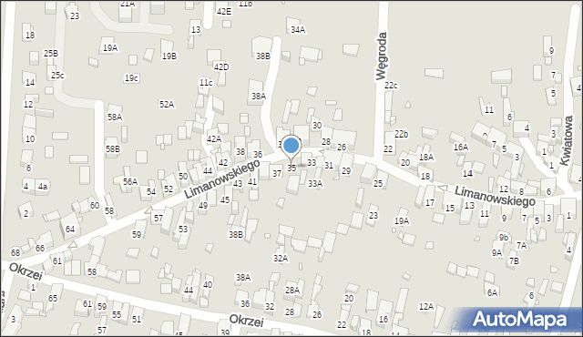 Będzin, Limanowskiego Bolesława, 35, mapa Będzin