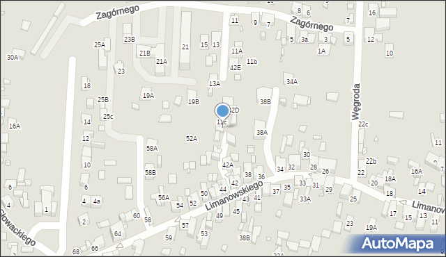 Będzin, Limanowskiego Bolesława, 42C, mapa Będzin