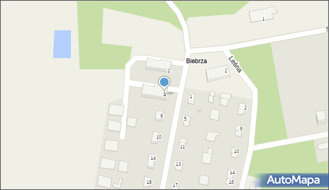 Biebrza, Lipowa, 4, mapa Biebrza