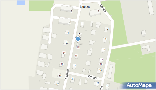 Biebrza, Lipowa, 9, mapa Biebrza