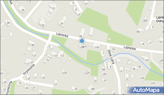 Bielsko-Biała, Lipnicka, 116, mapa Bielsko-Białej