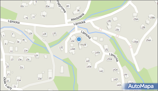 Bielsko-Biała, Lipnicka, 138a, mapa Bielsko-Białej