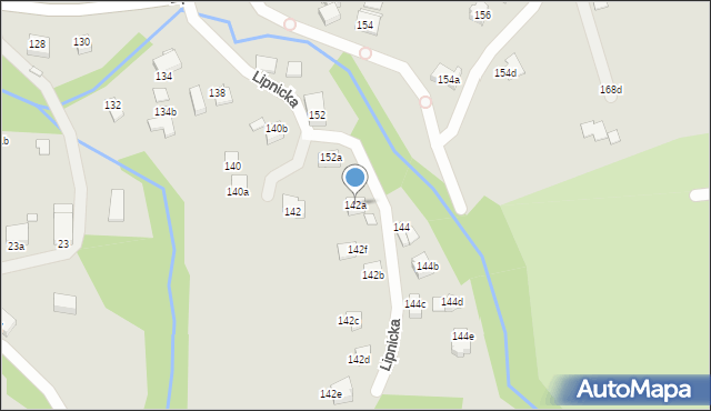 Bielsko-Biała, Lipnicka, 142a, mapa Bielsko-Białej