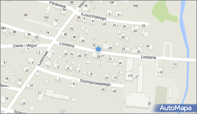 Bieruń, Licealna, 23, mapa Bieruń