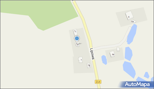 Borzechowo, Lipowa, 7a, mapa Borzechowo