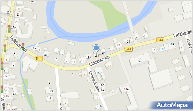 Brodnica, Lidzbarska, 15a, mapa Brodnica