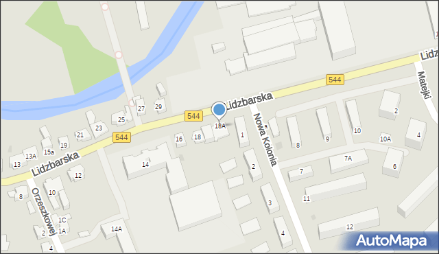 Brodnica, Lidzbarska, 18A, mapa Brodnica