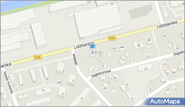 Brodnica, Lidzbarska, 20, mapa Brodnica