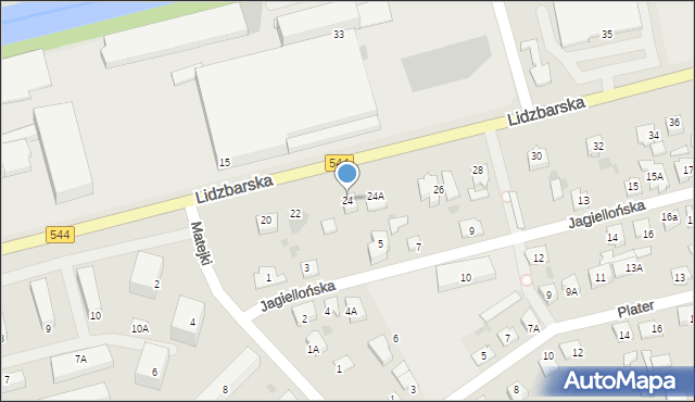 Brodnica, Lidzbarska, 24, mapa Brodnica