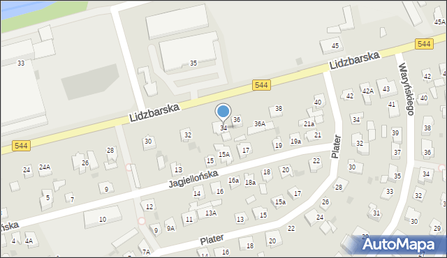 Brodnica, Lidzbarska, 34, mapa Brodnica