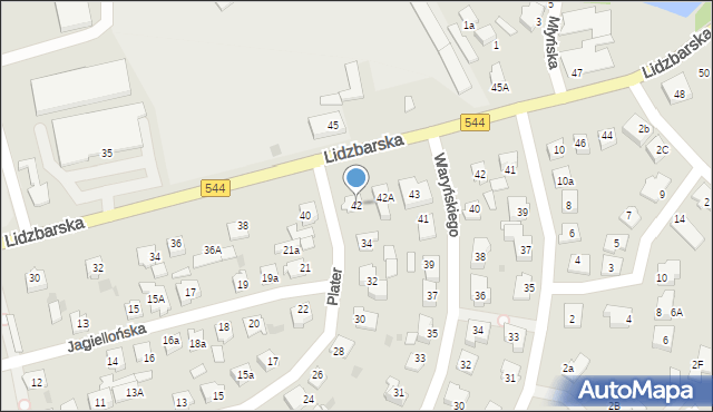 Brodnica, Lidzbarska, 42, mapa Brodnica