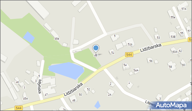 Brodnica, Lidzbarska, 49, mapa Brodnica