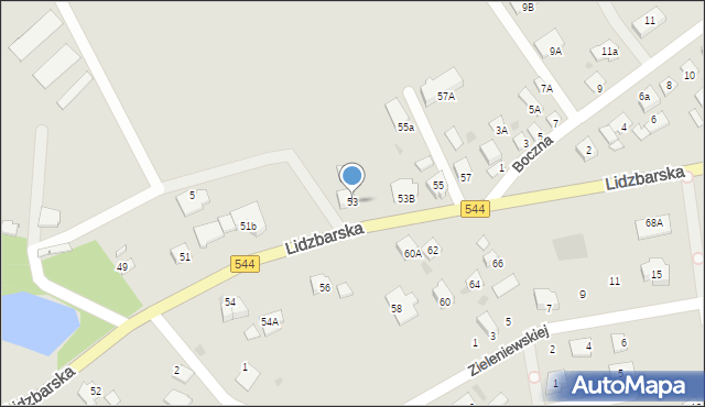 Brodnica, Lidzbarska, 53, mapa Brodnica