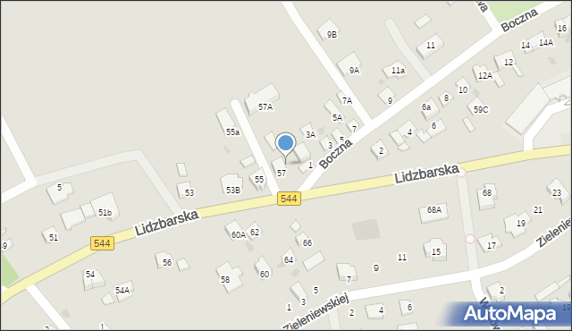 Brodnica, Lidzbarska, 57, mapa Brodnica