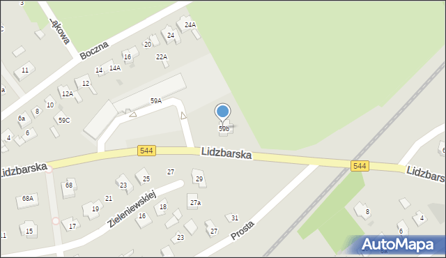 Brodnica, Lidzbarska, 59b, mapa Brodnica