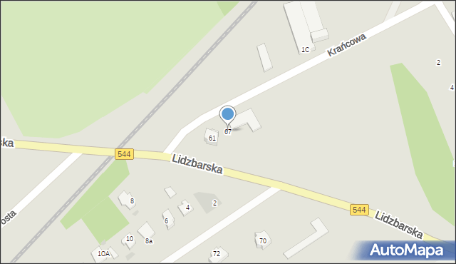 Brodnica, Lidzbarska, 67, mapa Brodnica