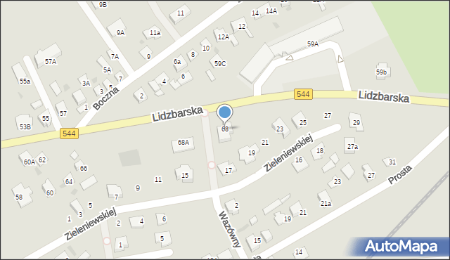 Brodnica, Lidzbarska, 68, mapa Brodnica