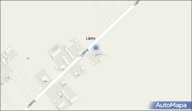 Broszki, Lipiny, 10, mapa Broszki