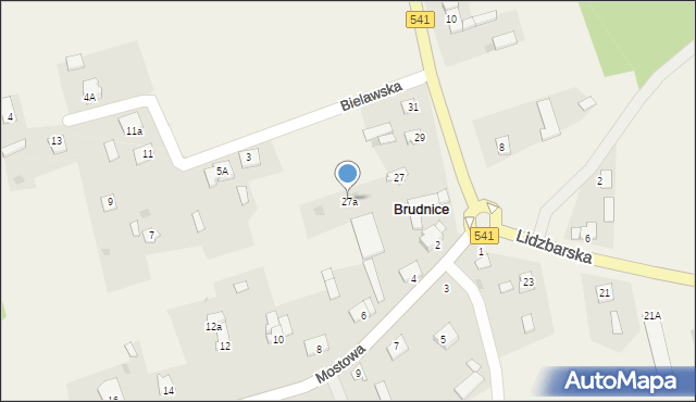 Brudnice, Lidzbarska, 27a, mapa Brudnice