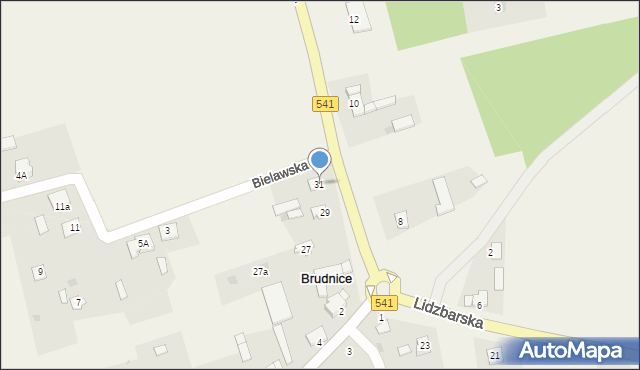 Brudnice, Lidzbarska, 31, mapa Brudnice