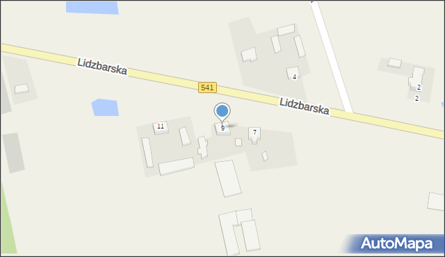 Brudnice, Lidzbarska, 9, mapa Brudnice