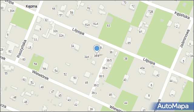 Brwinów, Lilpopa Stanisława, 36/8, mapa Brwinów