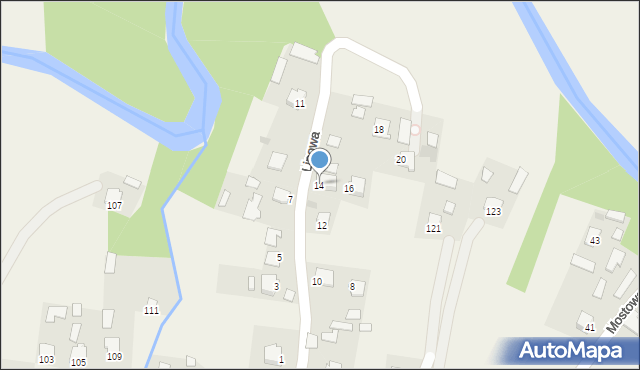 Brzeźnica, Lipowa, 14, mapa Brzeźnica