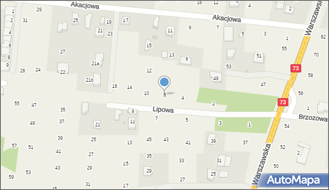 Brzozówka, Lipowa, 8, mapa Brzozówka