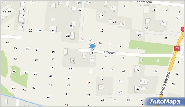 Brzozówka, Lipowa, 9, mapa Brzozówka