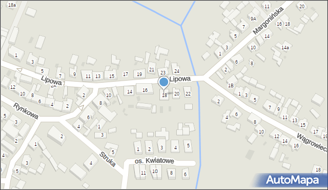 Budzyń, Lipowa, 18, mapa Budzyń