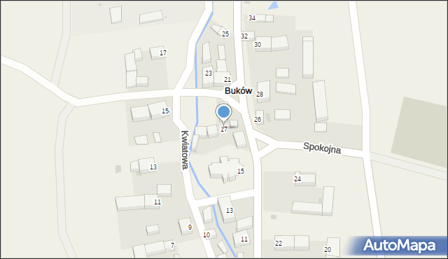 Buków, Lipowa, 17, mapa Buków