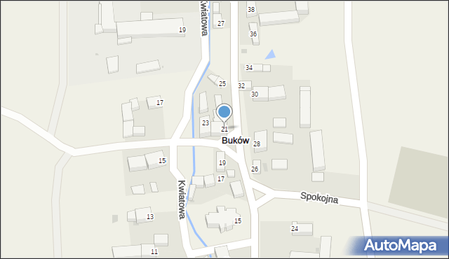 Buków, Lipowa, 21, mapa Buków