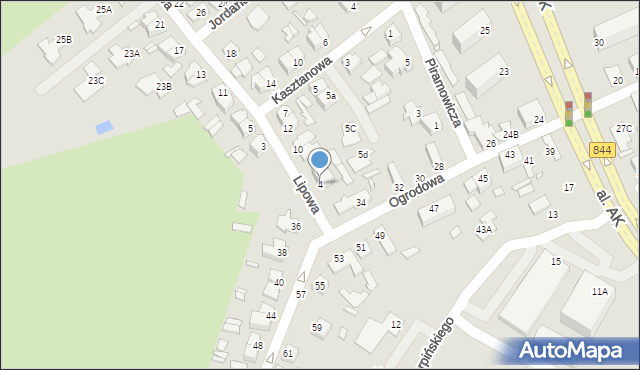 Chełm, Lipowa, 4, mapa Chełma