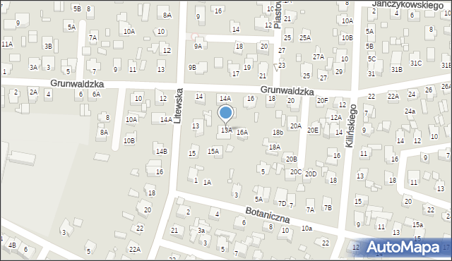 Chełm, Litewska, 13A, mapa Chełma