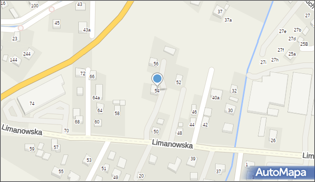 Chełmiec, Limanowska, 54, mapa Chełmiec