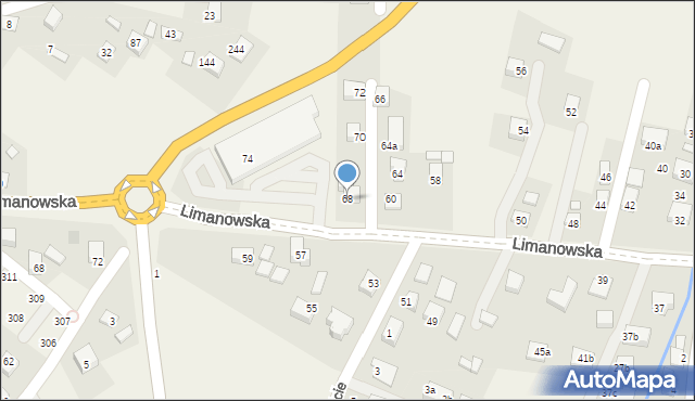 Chełmiec, Limanowska, 68, mapa Chełmiec