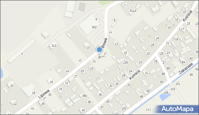 Chmielów, Lipowa, 19, mapa Chmielów